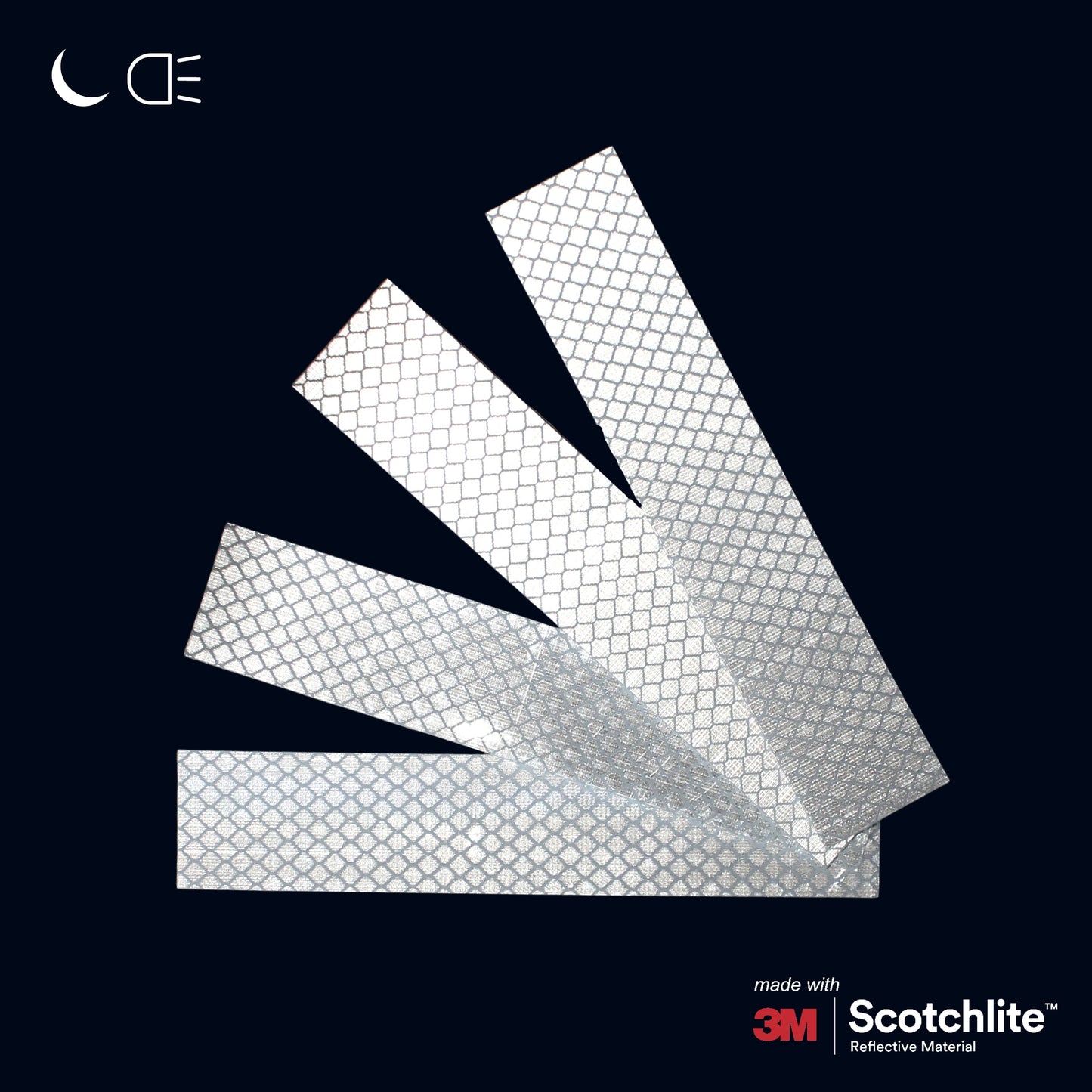 Reflective Diamond Grade Sticker Strips | 4 Pack