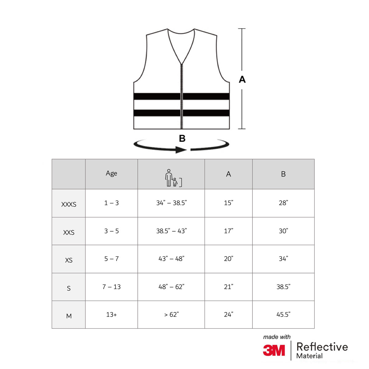 Full Reflective Silver Vest | Kids