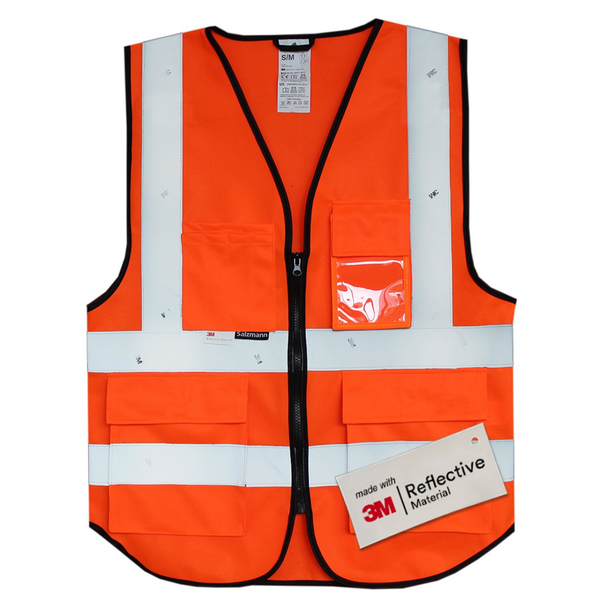 Front of Orange high vis vest 