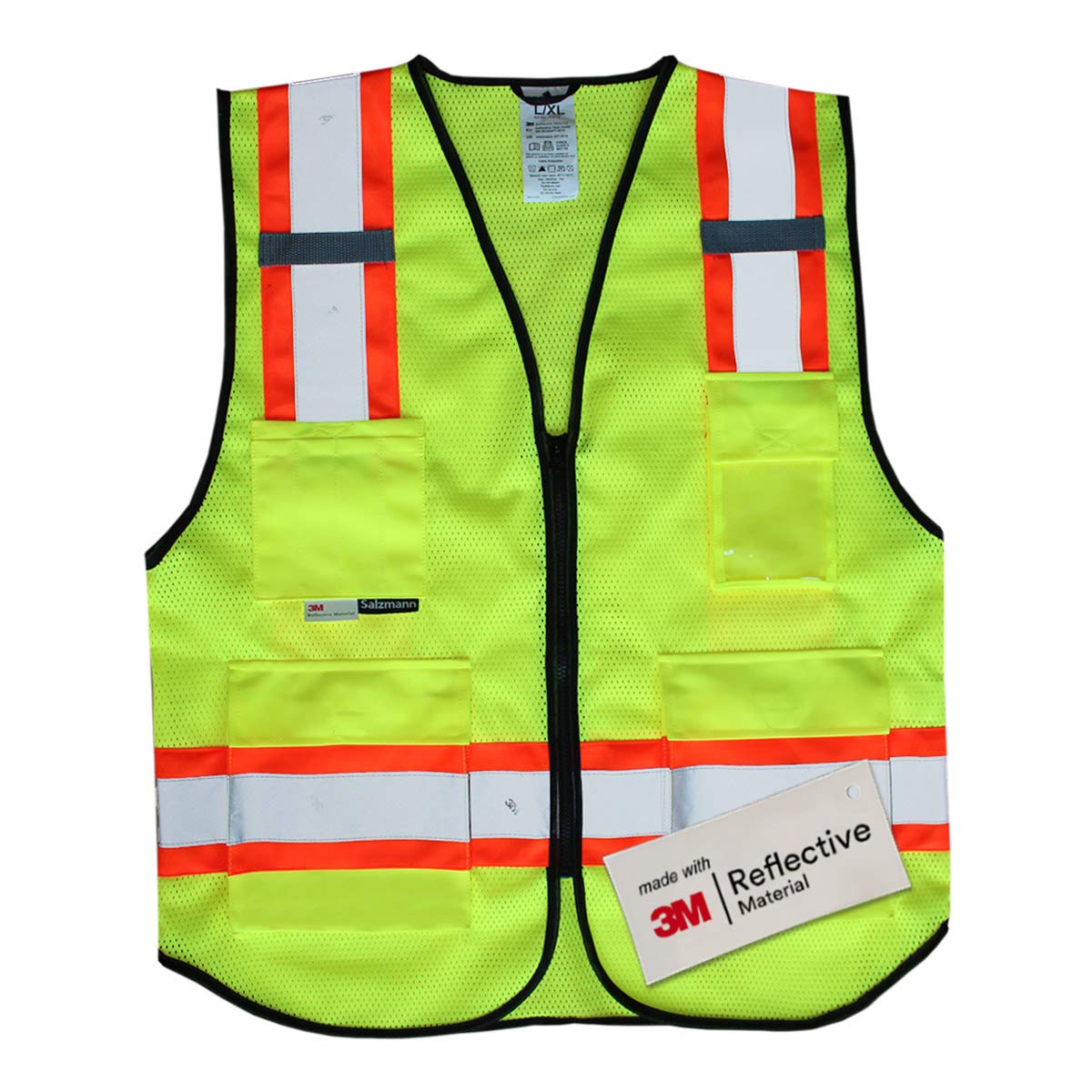 Front of Yellow and Orange high vis vest