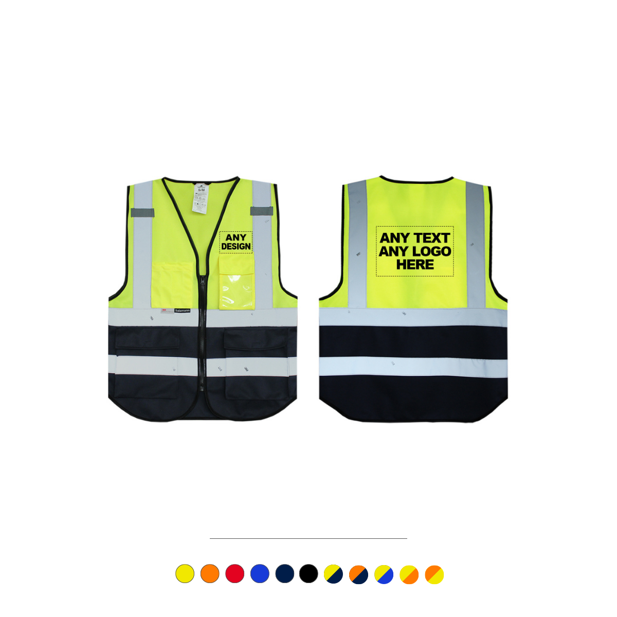 Hi Vis Multi-Pocket Vest with Custom Print