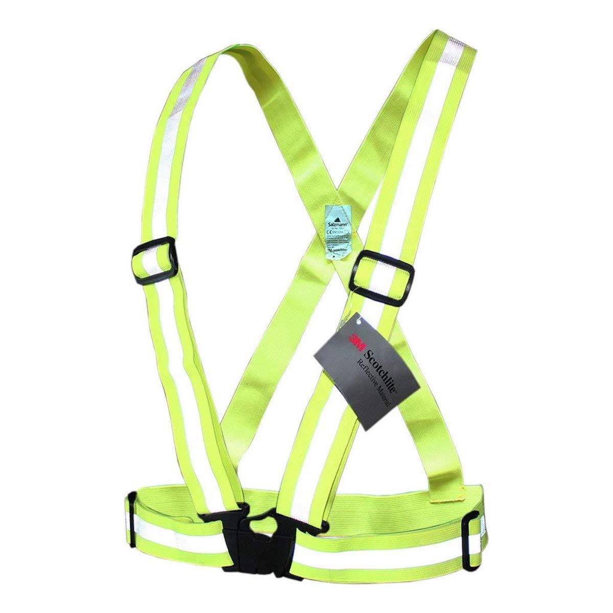 Yellow sports cross belt with reflective strips